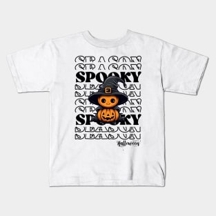 Cute Spooky Season Halloween Kids T-Shirt